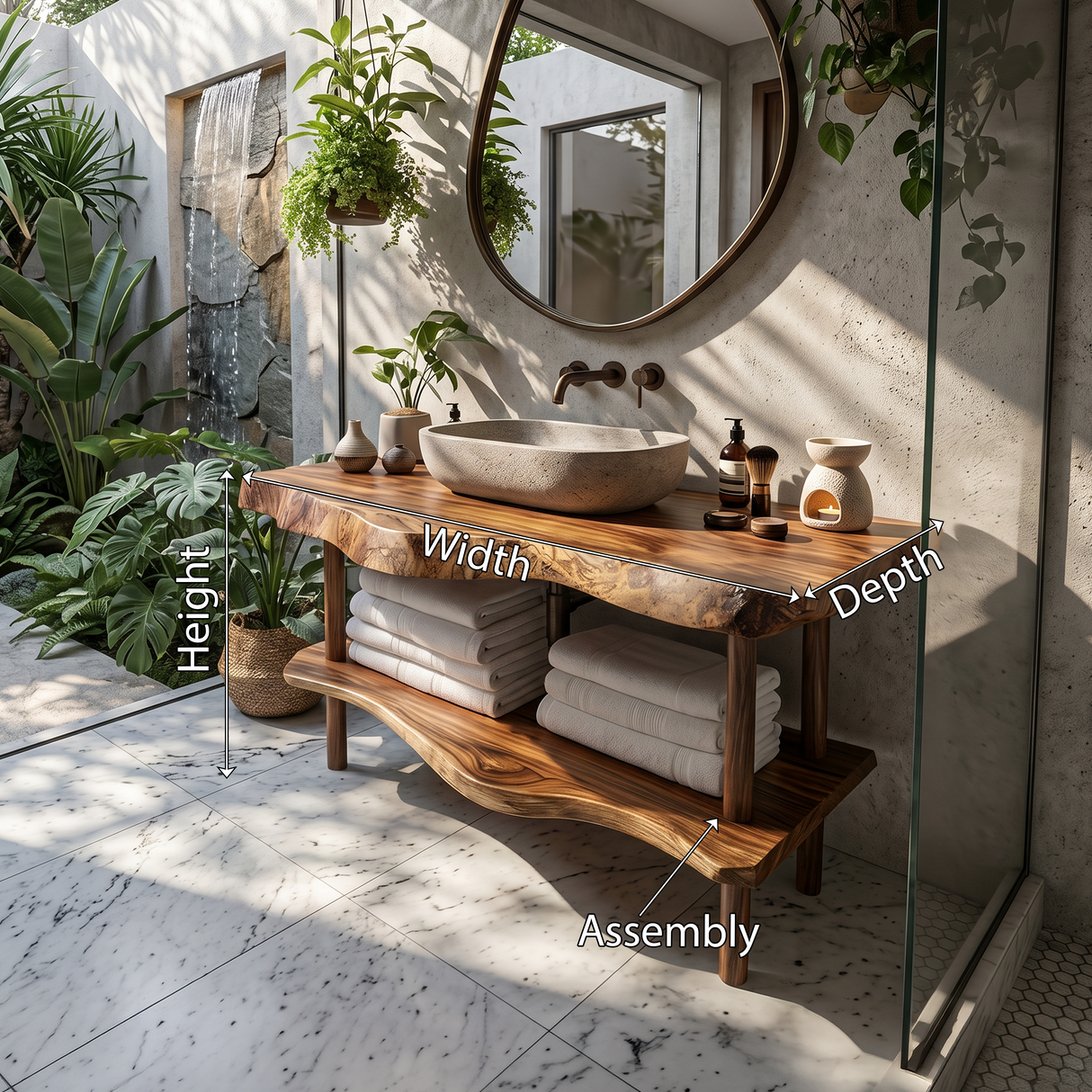 Rustic Wood Bathroom Vanity For Functional Decor