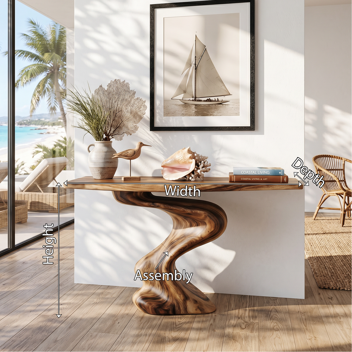Handcrafted Modern Console Table Furniture Decor
