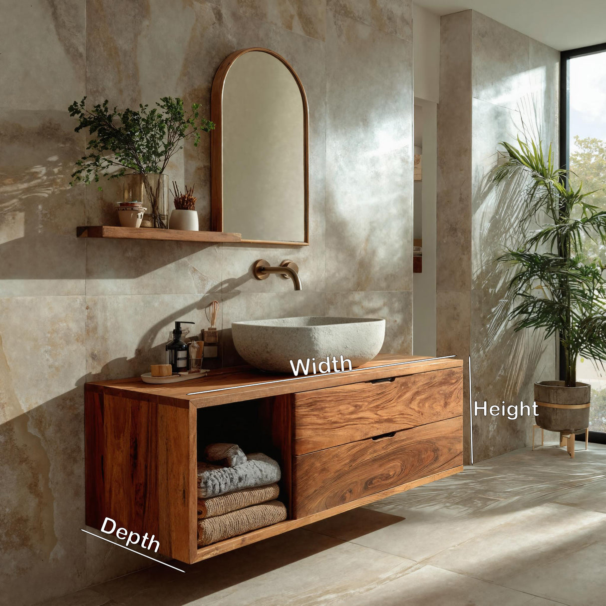 Contemporary Wooden Bathroom Vanity For Bathroom