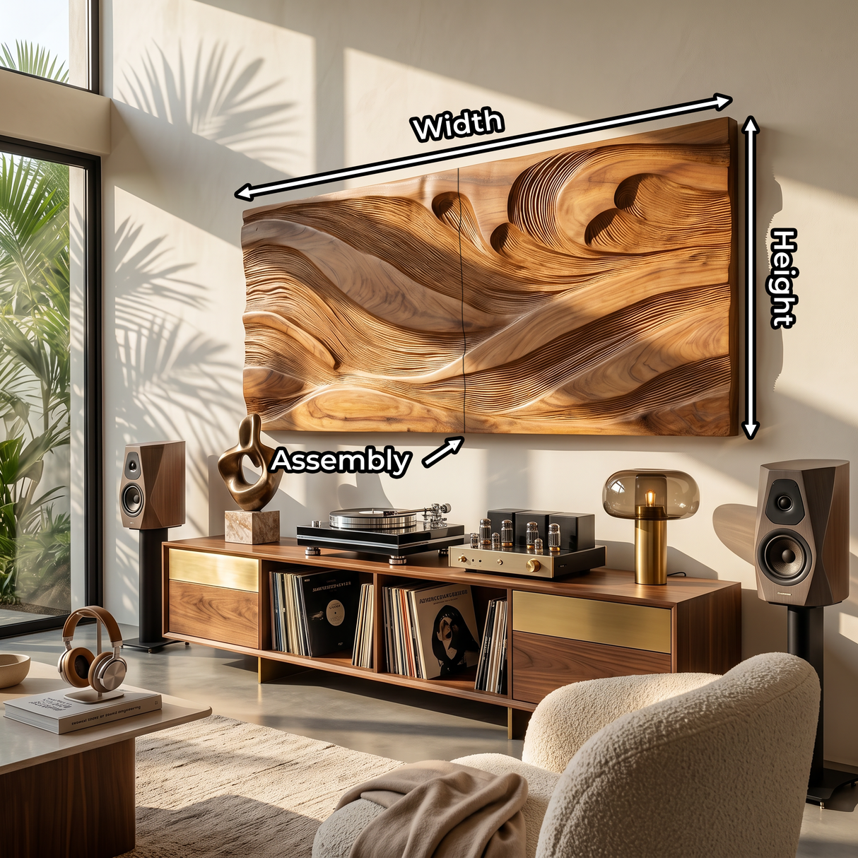 Modern Wall Art With Textured Design For Living Room