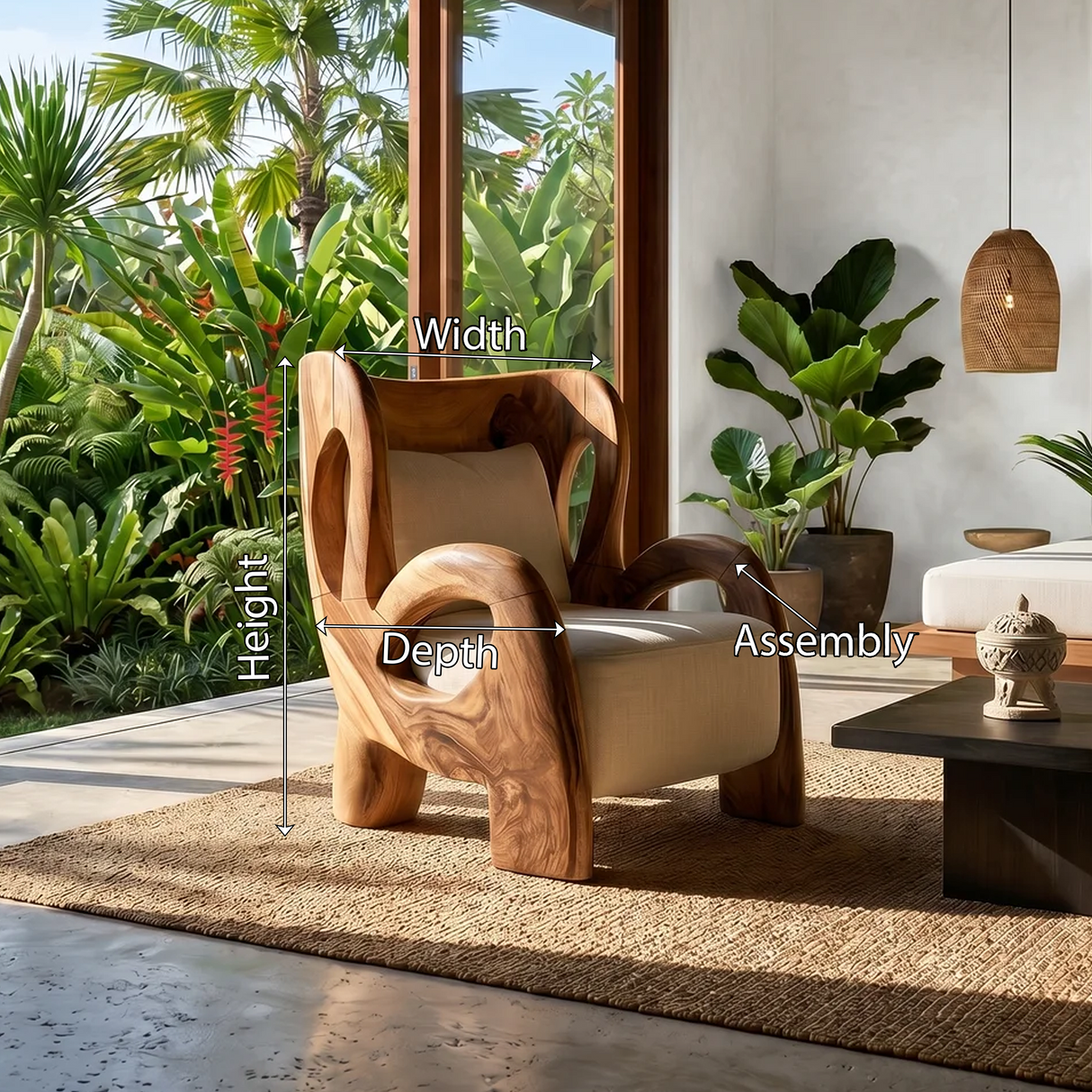 Luxury Contemporary Lounge Chair Poolside Reading Nook