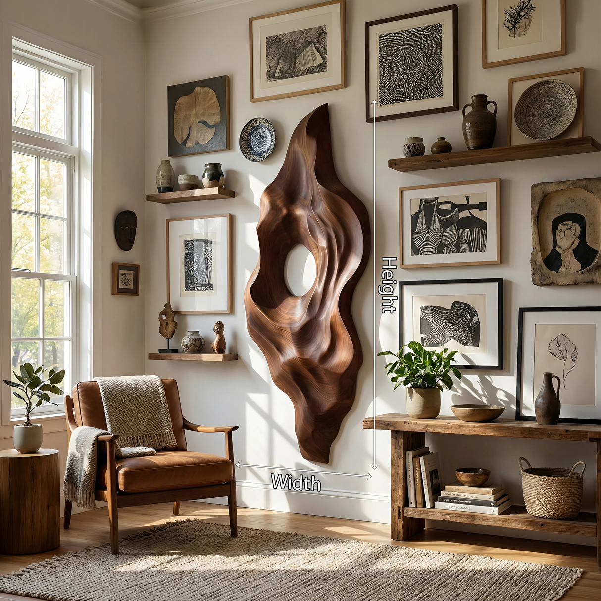 Modern Fluid Wall Decor Panel For Living Room Space