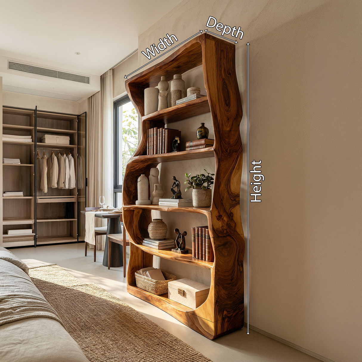 Minimalist Modern Unique Bookshelf Entryway Storage