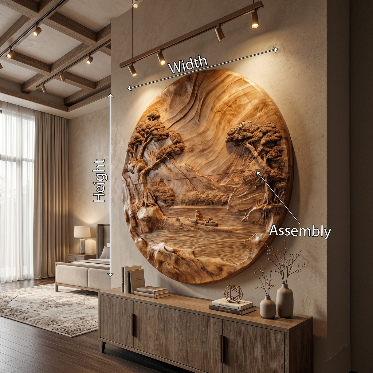 Textured Topography Wood Wall Art For Industrial Rustic Interior Decor