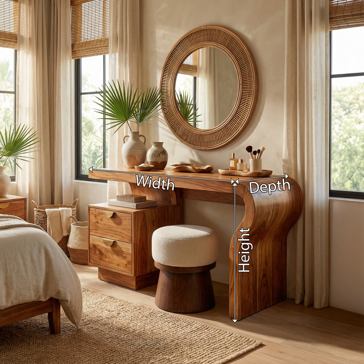 Minimalist Vanity Table Walk In Closet Makeup Area Personal Space