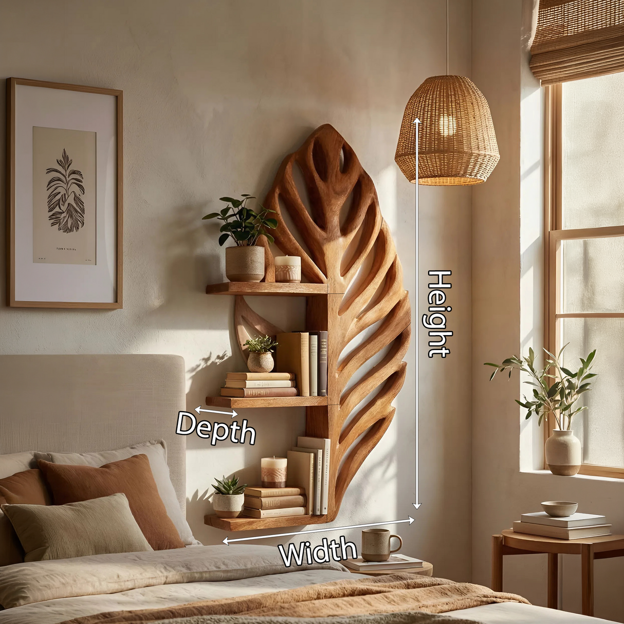 Mid Century Display Shelf For Living Room Accent