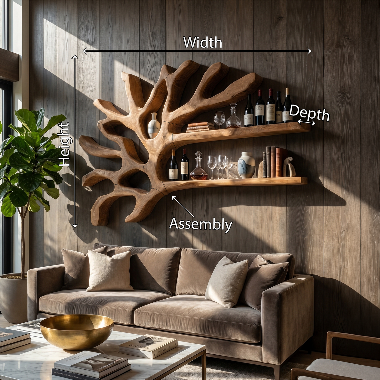 Industrial Wall Wine Rack For Entryway Beverage Arrangement Unit