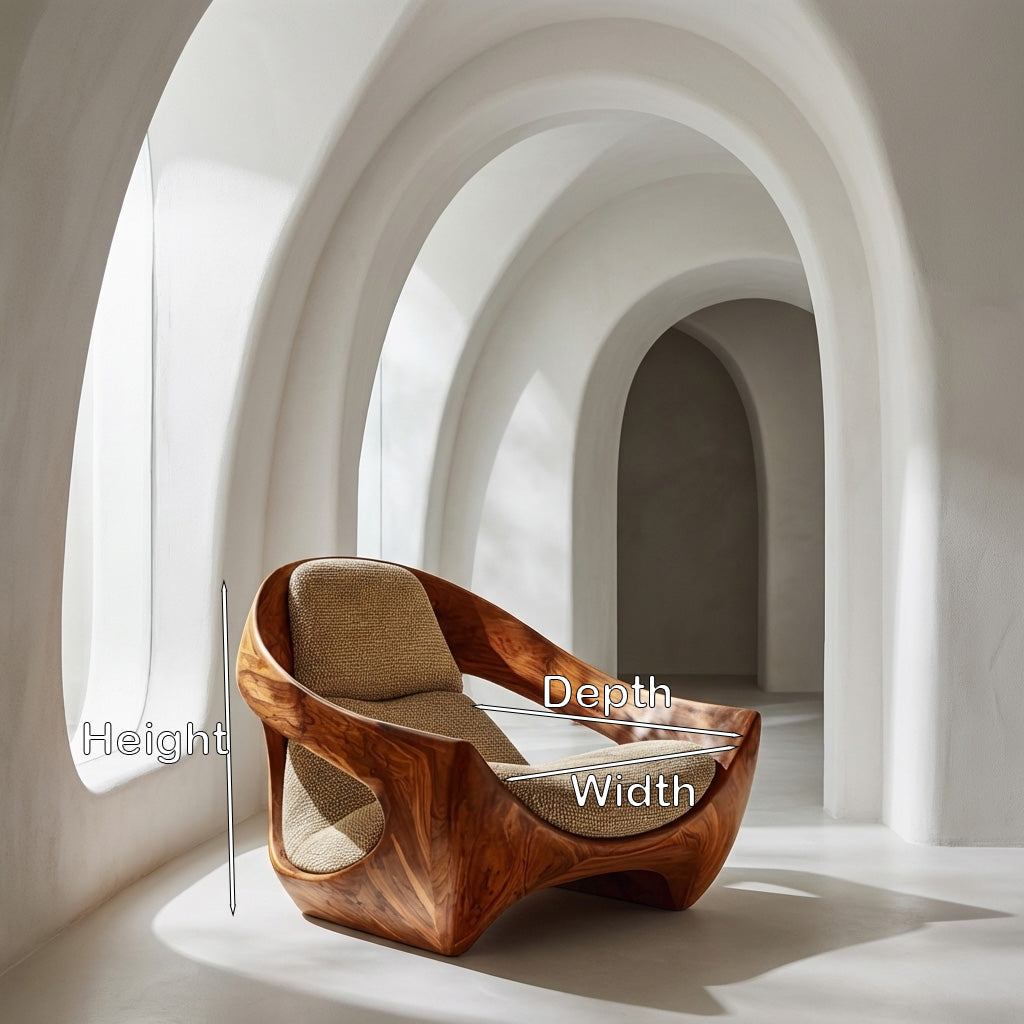 Artistic Natural Wood Chair For Contemporary Living Room