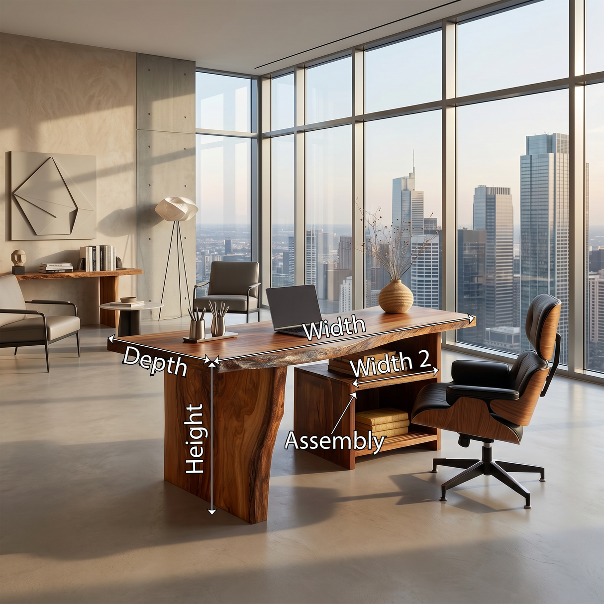 Modern Vanity Desk With Storage Drawers For Bedroom