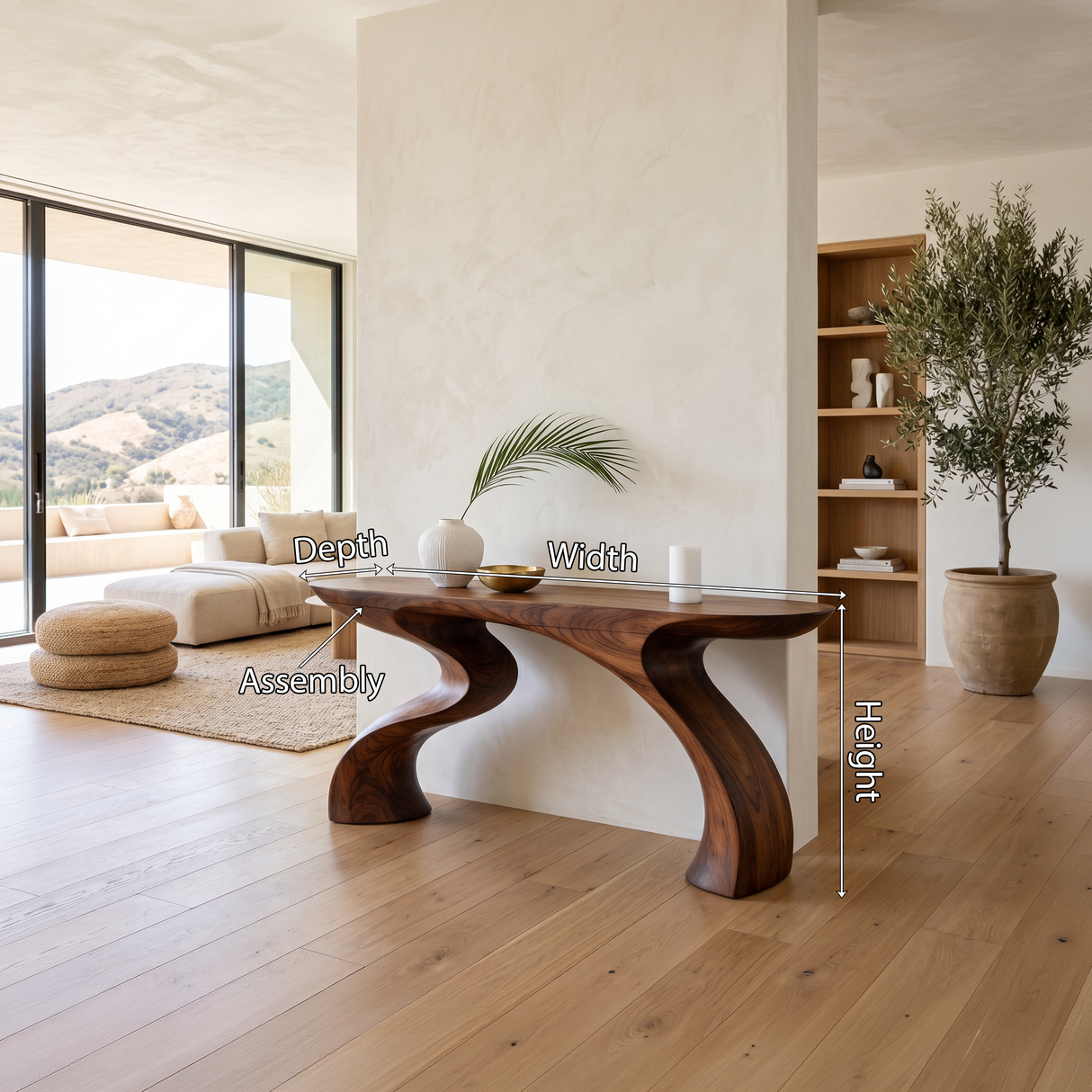 Mid Century Sculptural Accent Table For Lounge Interior Area