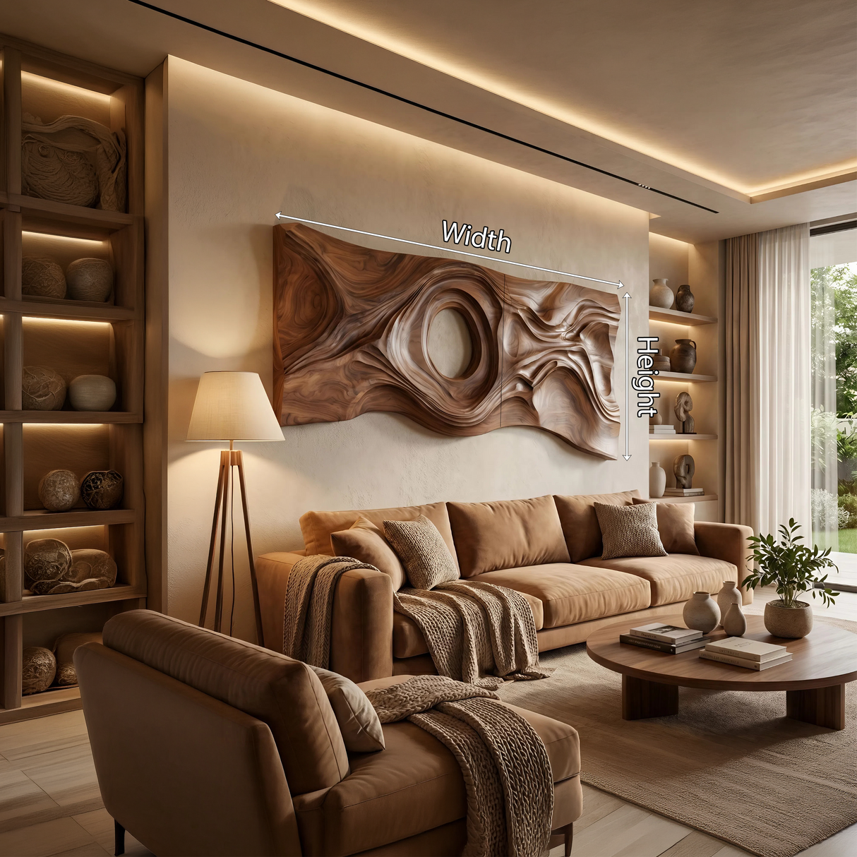 Modern Abstract Relief Wall Sculpture Panel For Entryway