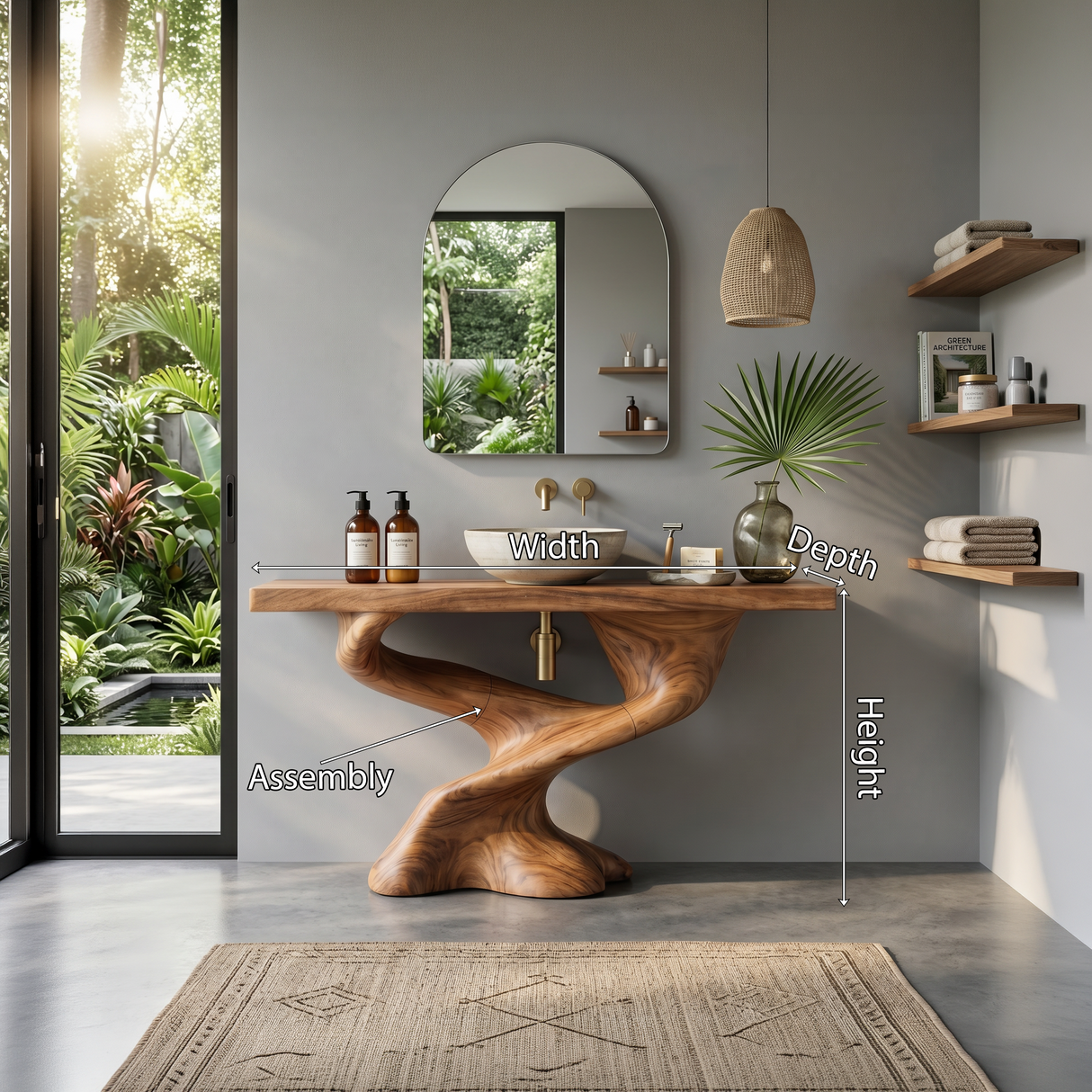 Handcrafted Solid Vanity For Unique Bathroom Design