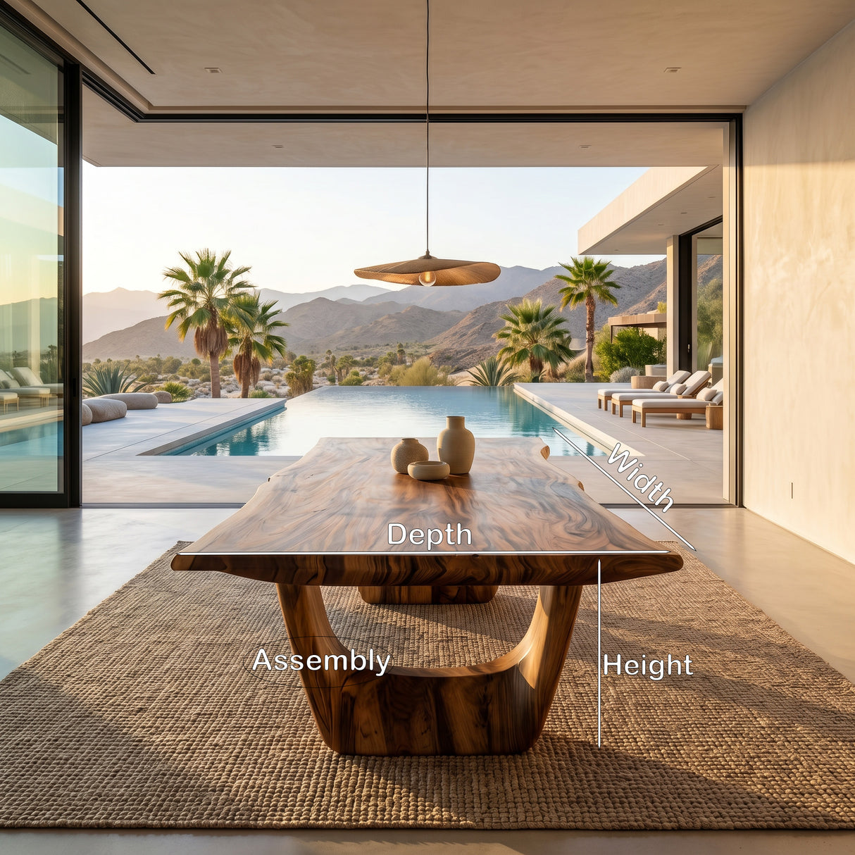 Luxury Dining Table With Rectangular Tabletop For Dining Room