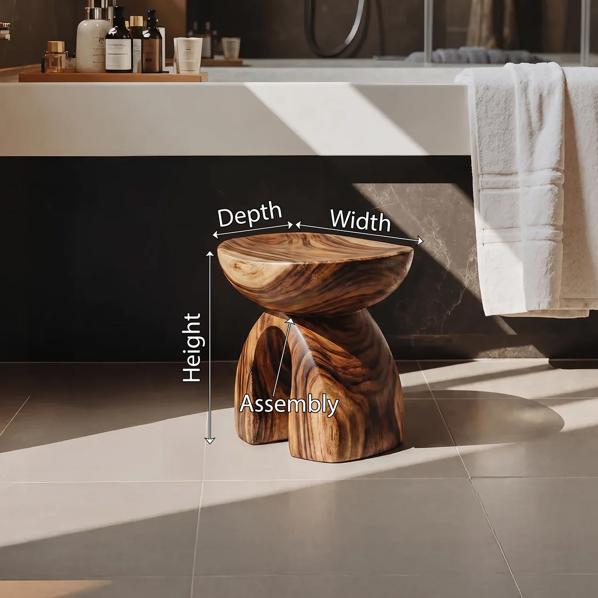 Rustic Shower Bench For Bathroom Seating And Decor