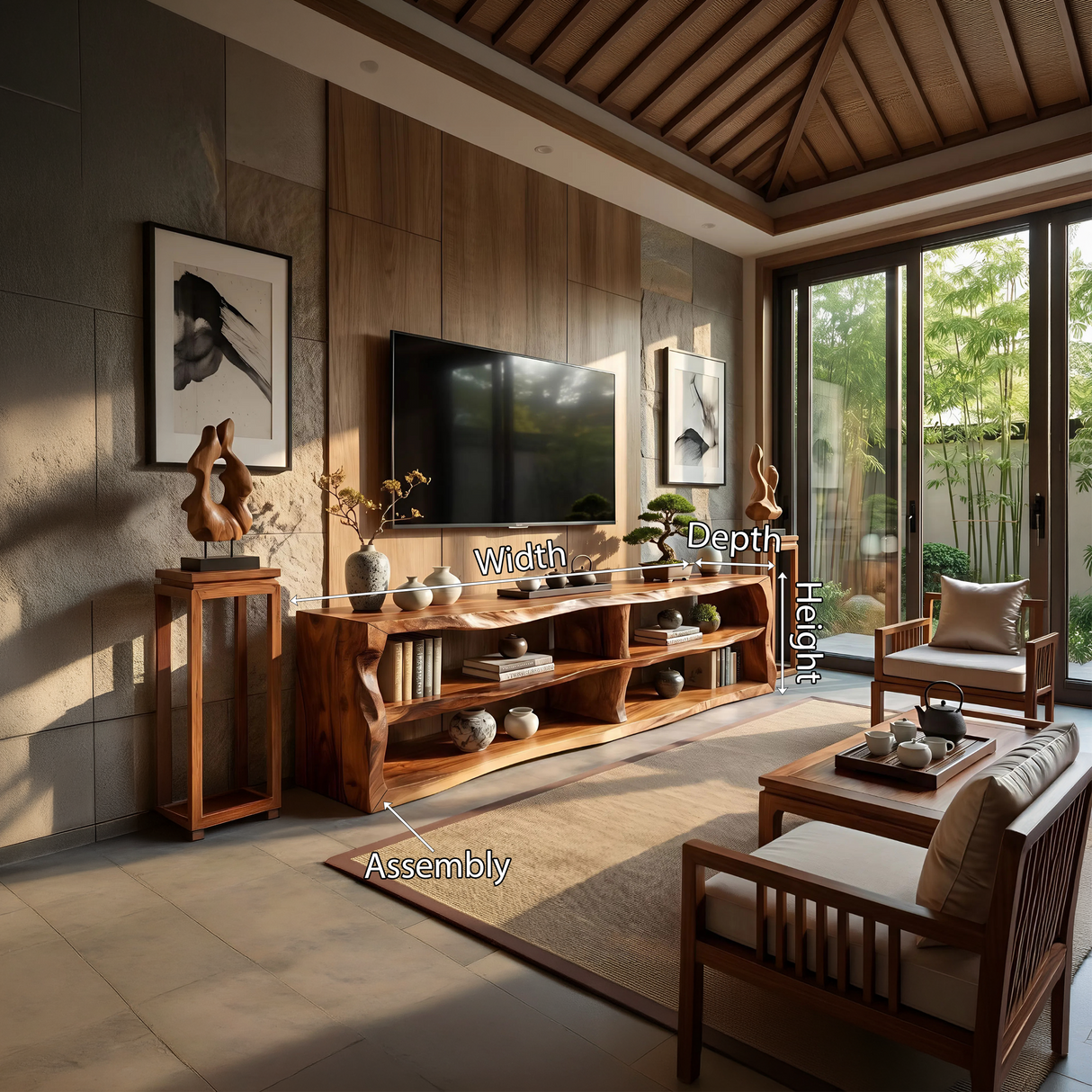 Minimalist Organic TV Cabinet For Media Room