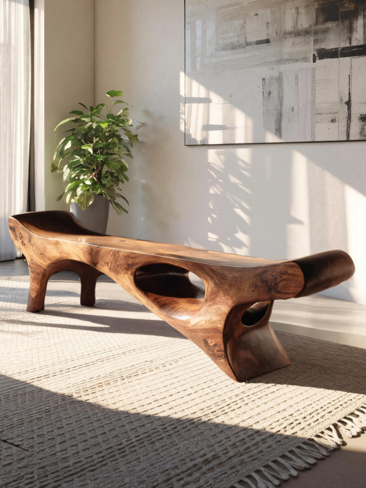 Artistic Bench For Living Room Or Entryway