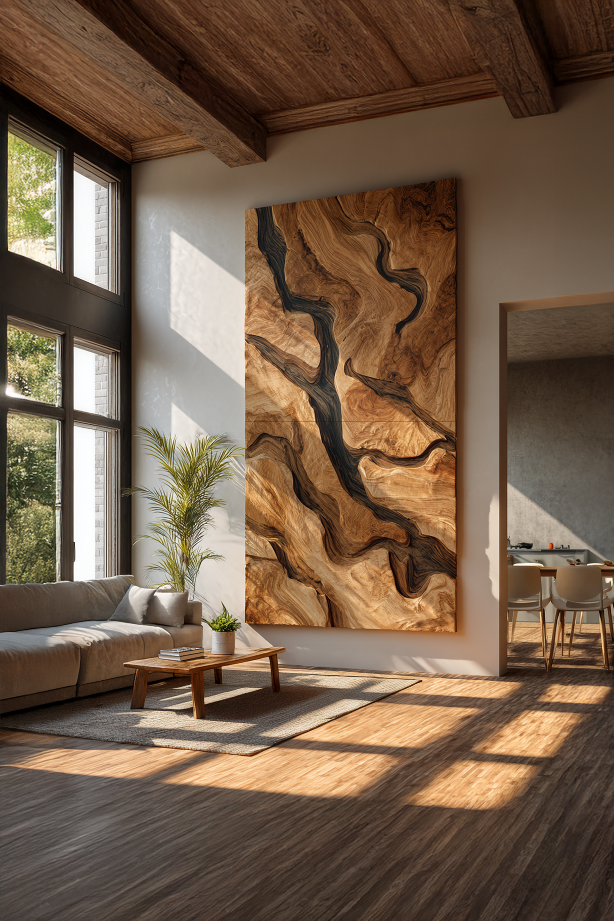 Handcrafted Wooden Wall Art Sculpture For Bedroom