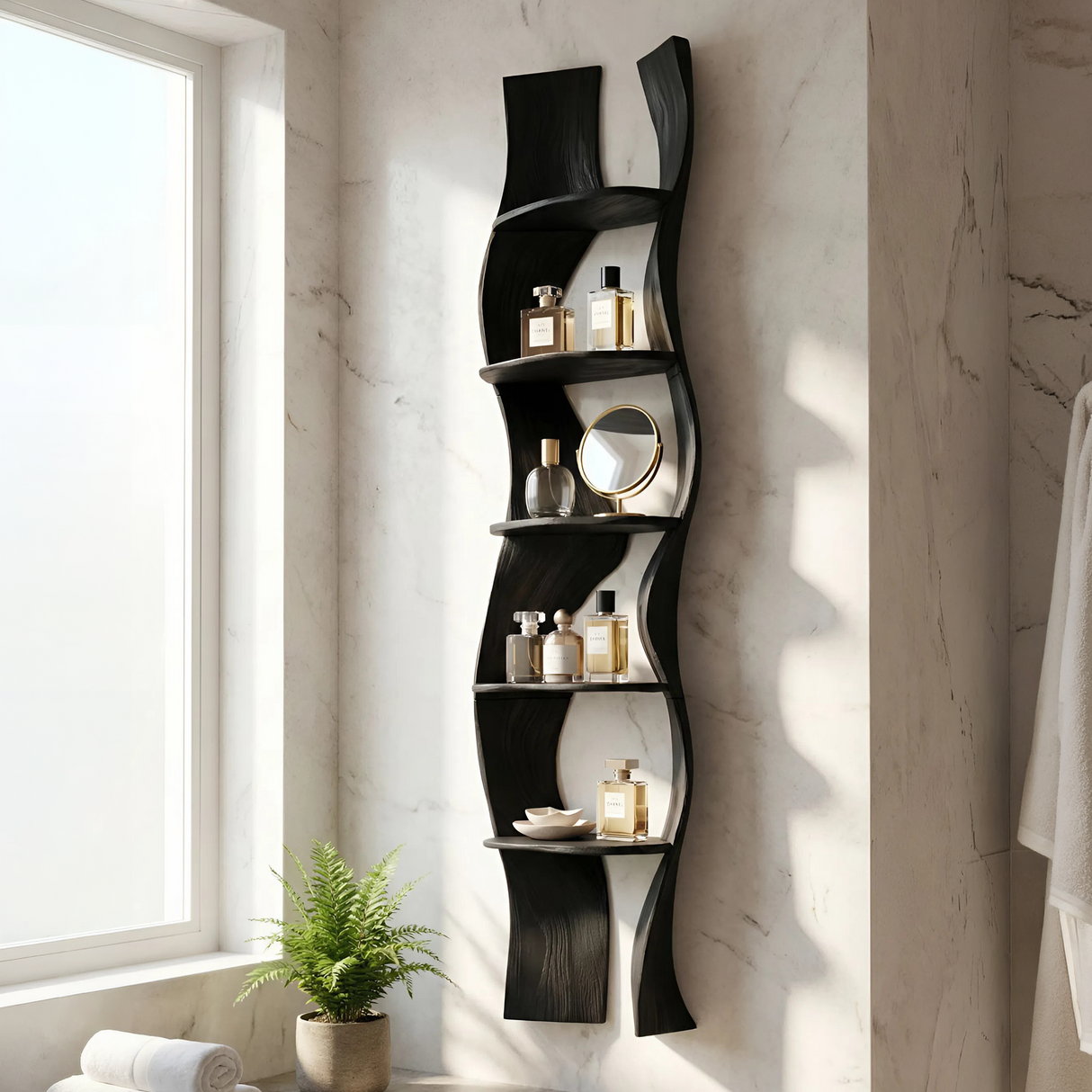 Minimalist Wall Shelf For Bathroom Space Saving