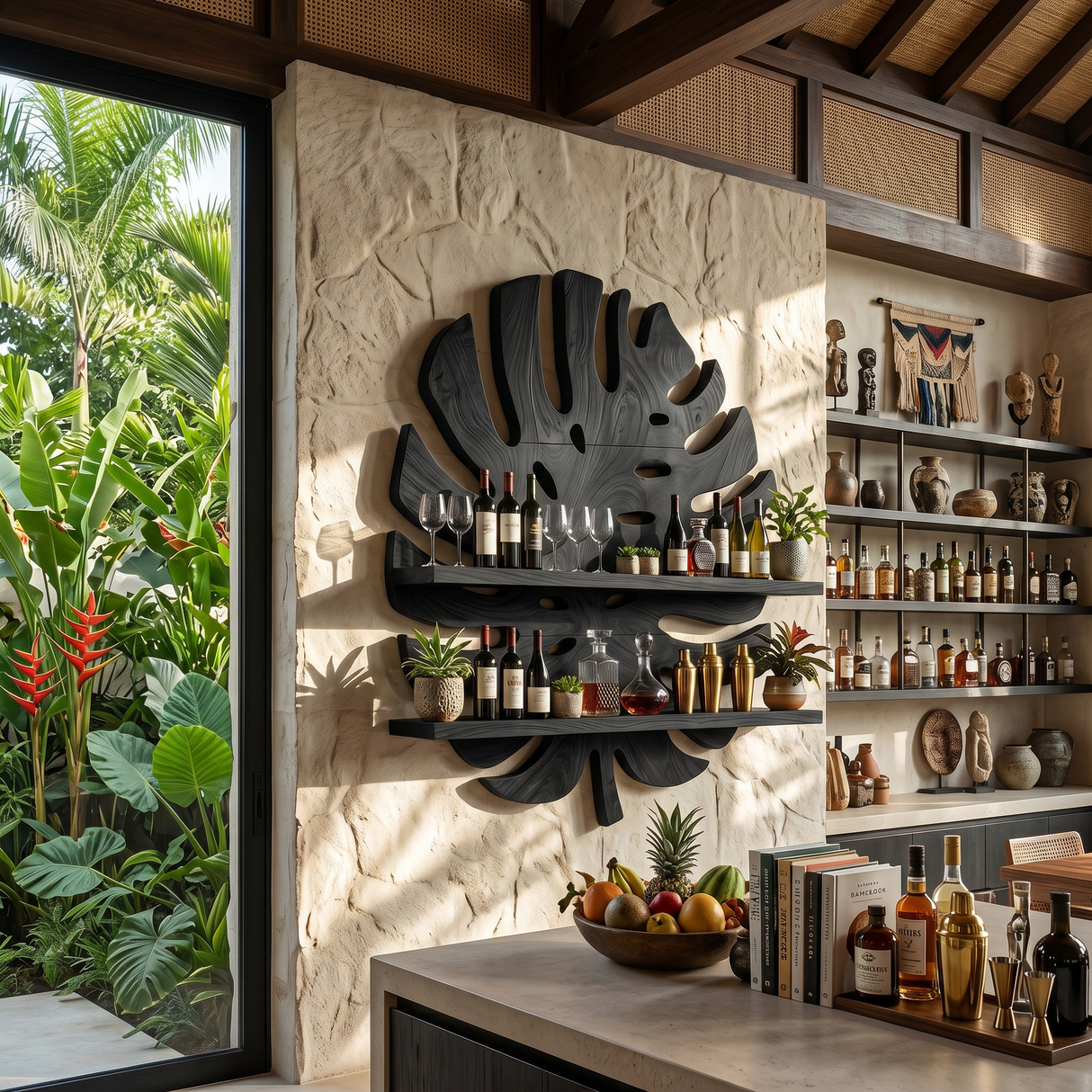 Modern Wall Wine Holder For Home Bar Bottle Showcase