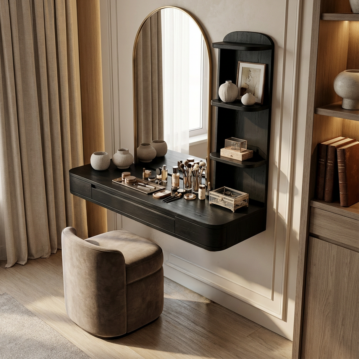Rustic Vanity Desk Bedroom Dressing Room Personal Makeup Space