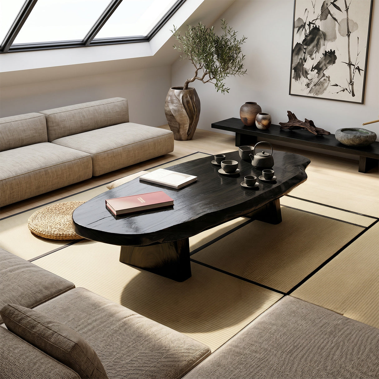 Handcrafted Live Edge Low Table For Living Room Furniture Decor