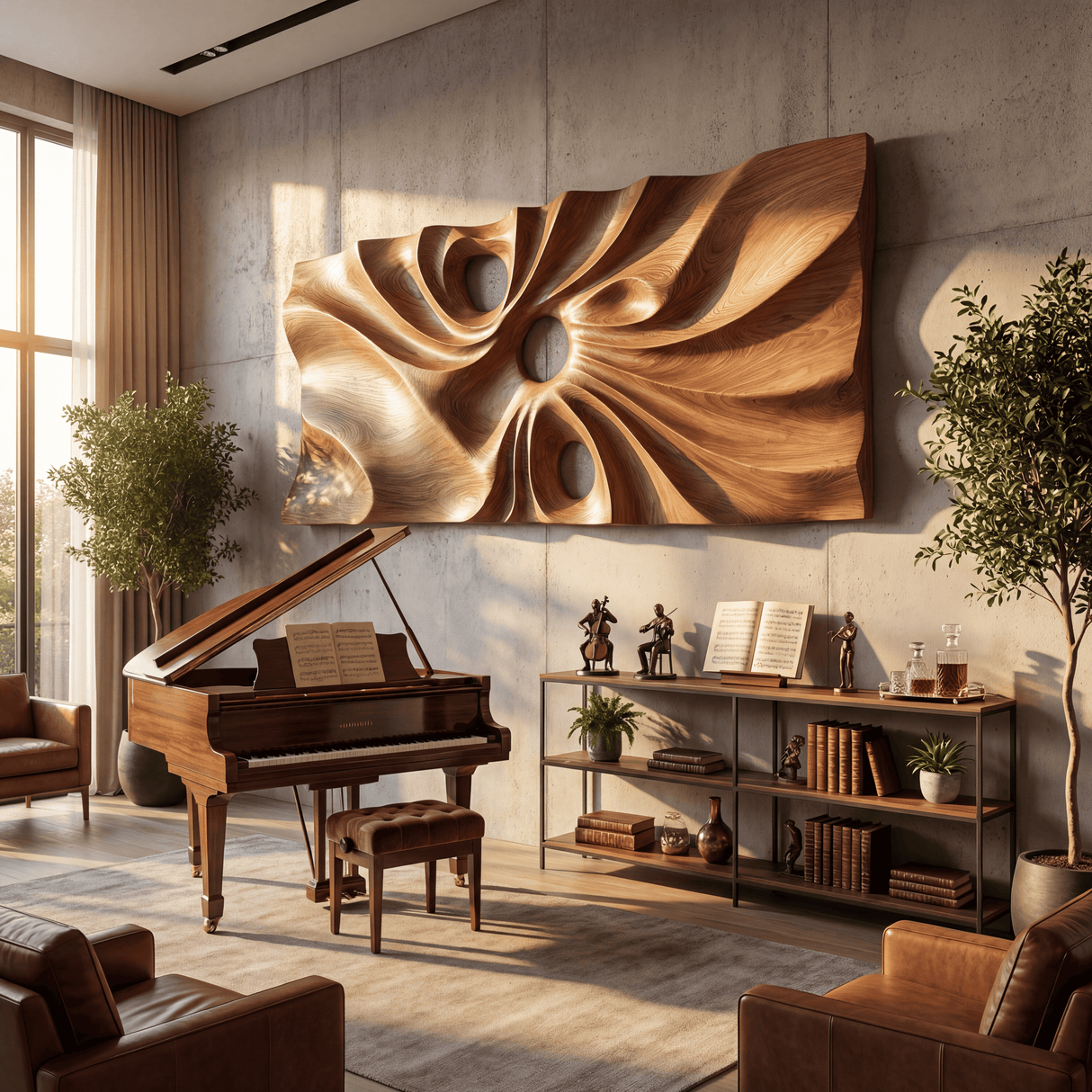 Scandinavian Organic Wall Decor Panel For Home Office