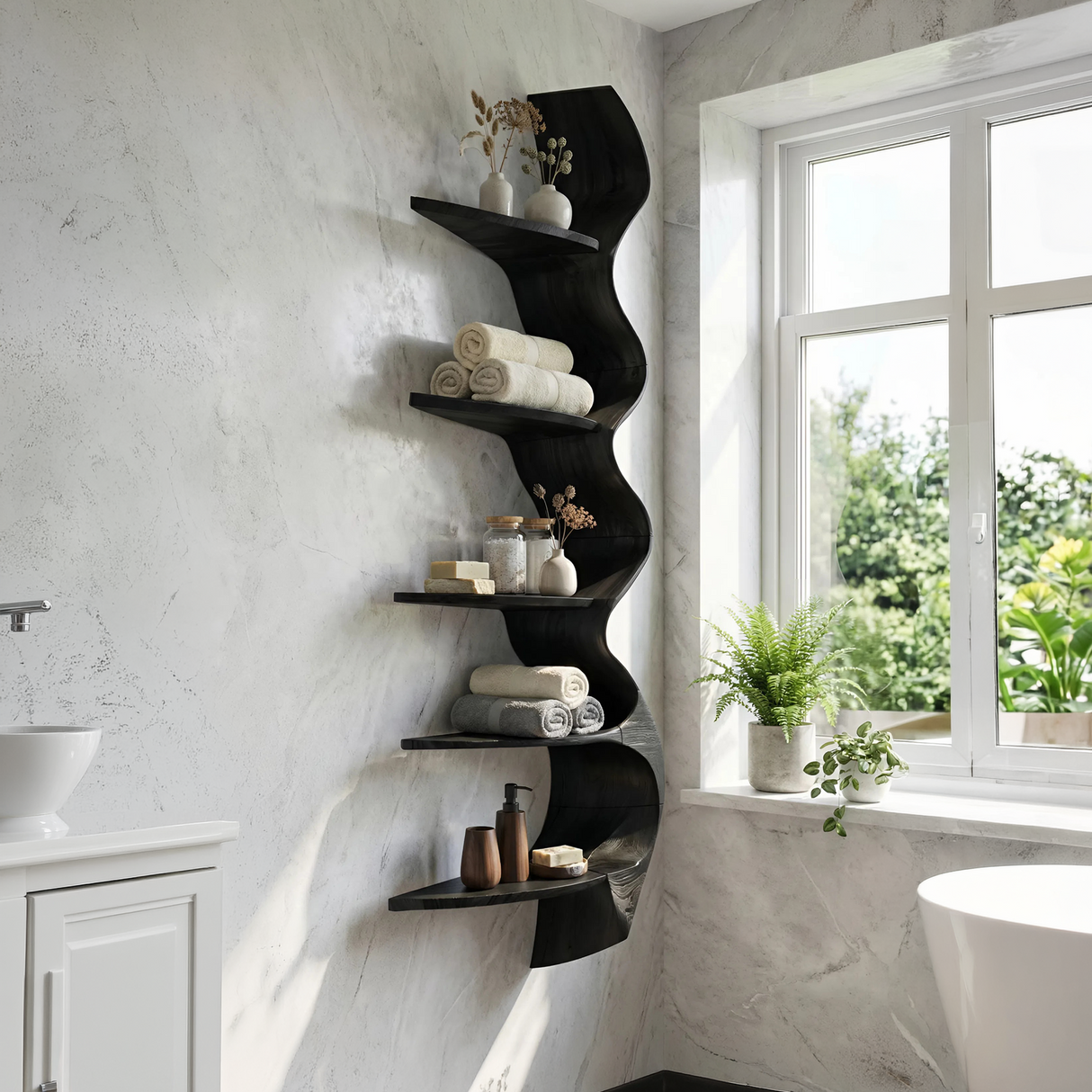 Contemporary Shelving Unit For Living Room Decor