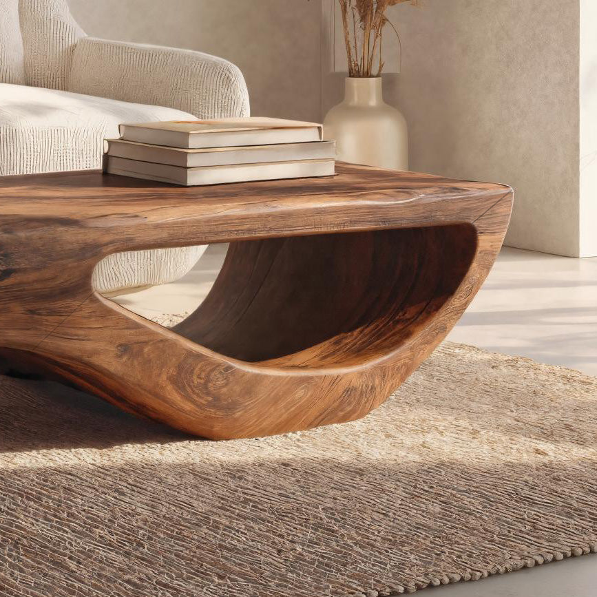 Modern Coffee Table Open Shelf Design For Living Room