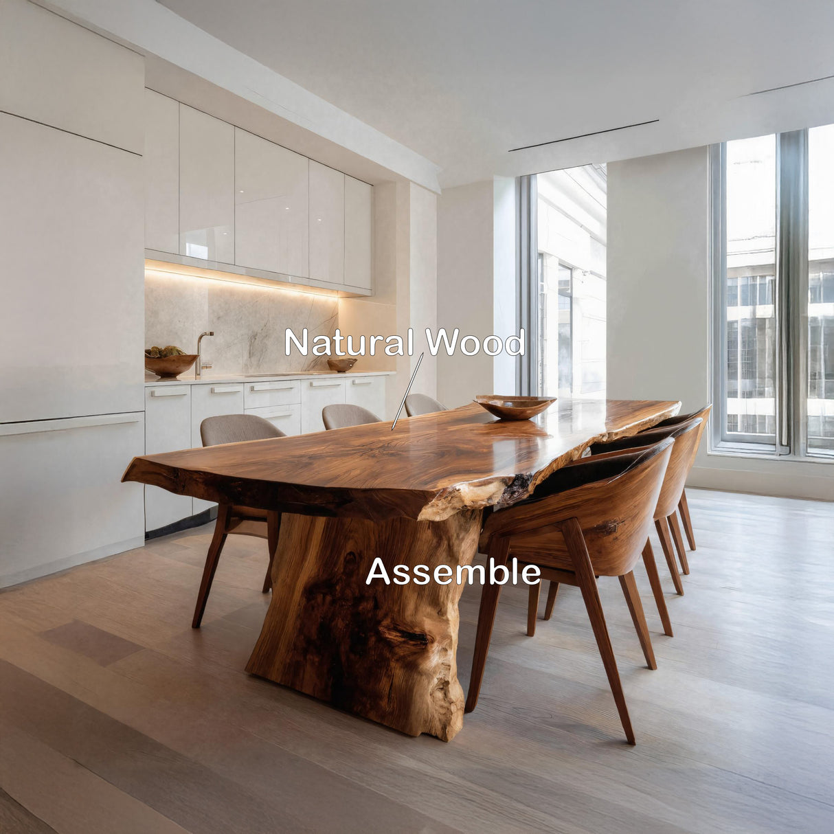 Handcrafted Live Edge Dining Table For Modern Home