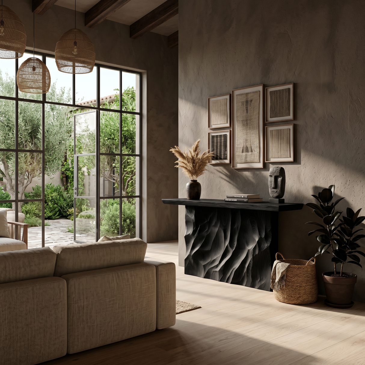 Scandinavian Live Form Accent Table For Open Concept Interior