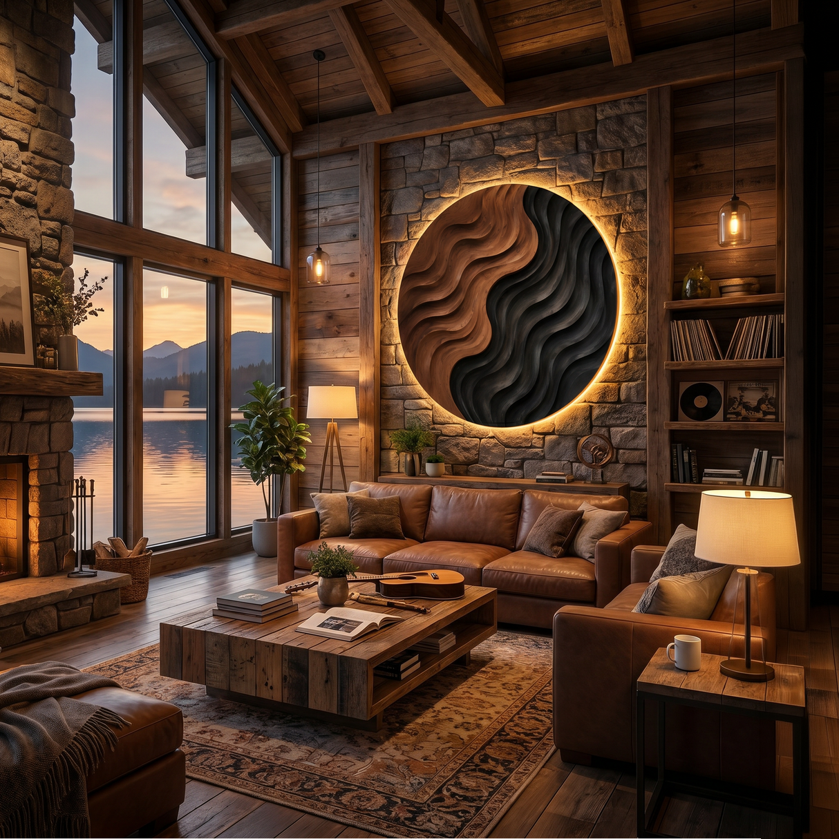 Modern Organic Wall Sculpture For Breakfast Nook Interior