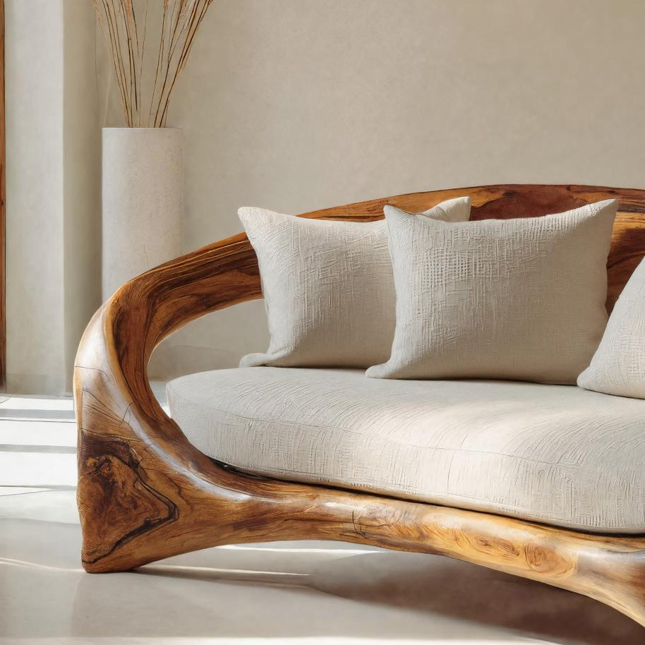 Organic Sculptural Sofa For Living Room Space