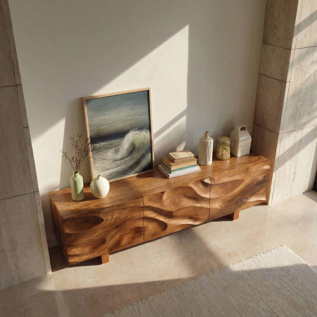 Modern Organic Sideboard Storage Cabinet For Living Room