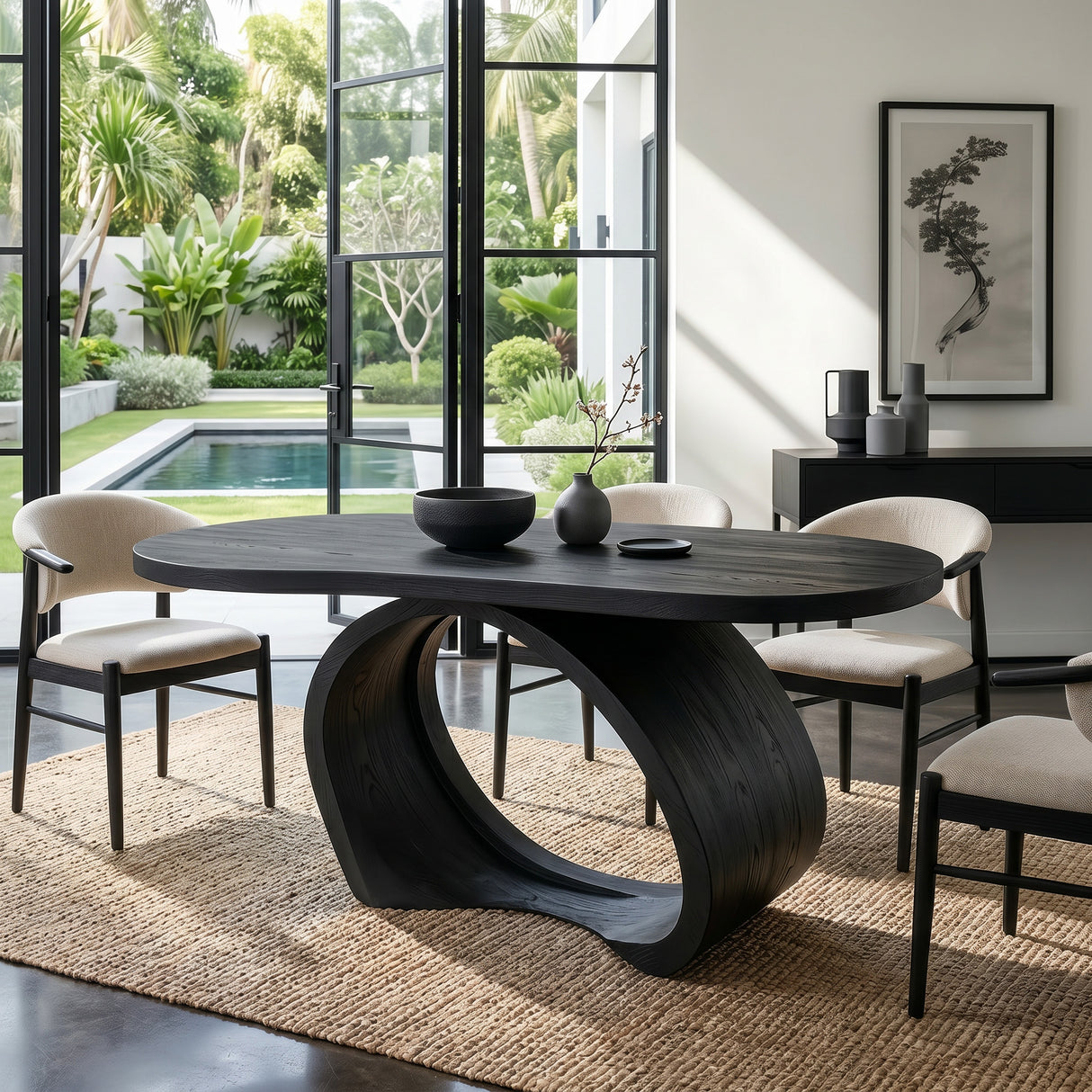 Contemporary Wooden Dining Table For Family Dining Room