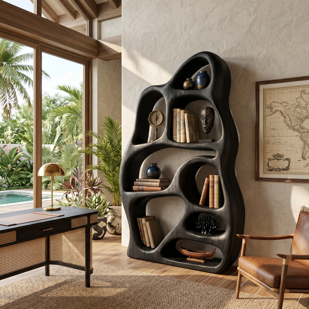 Minimalist Display Bookcase For Contemporary Lounge Area