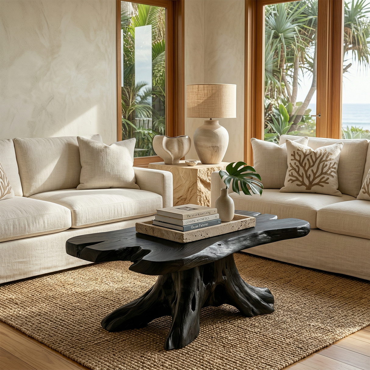 Rustic Root Coffee Table For Living Room