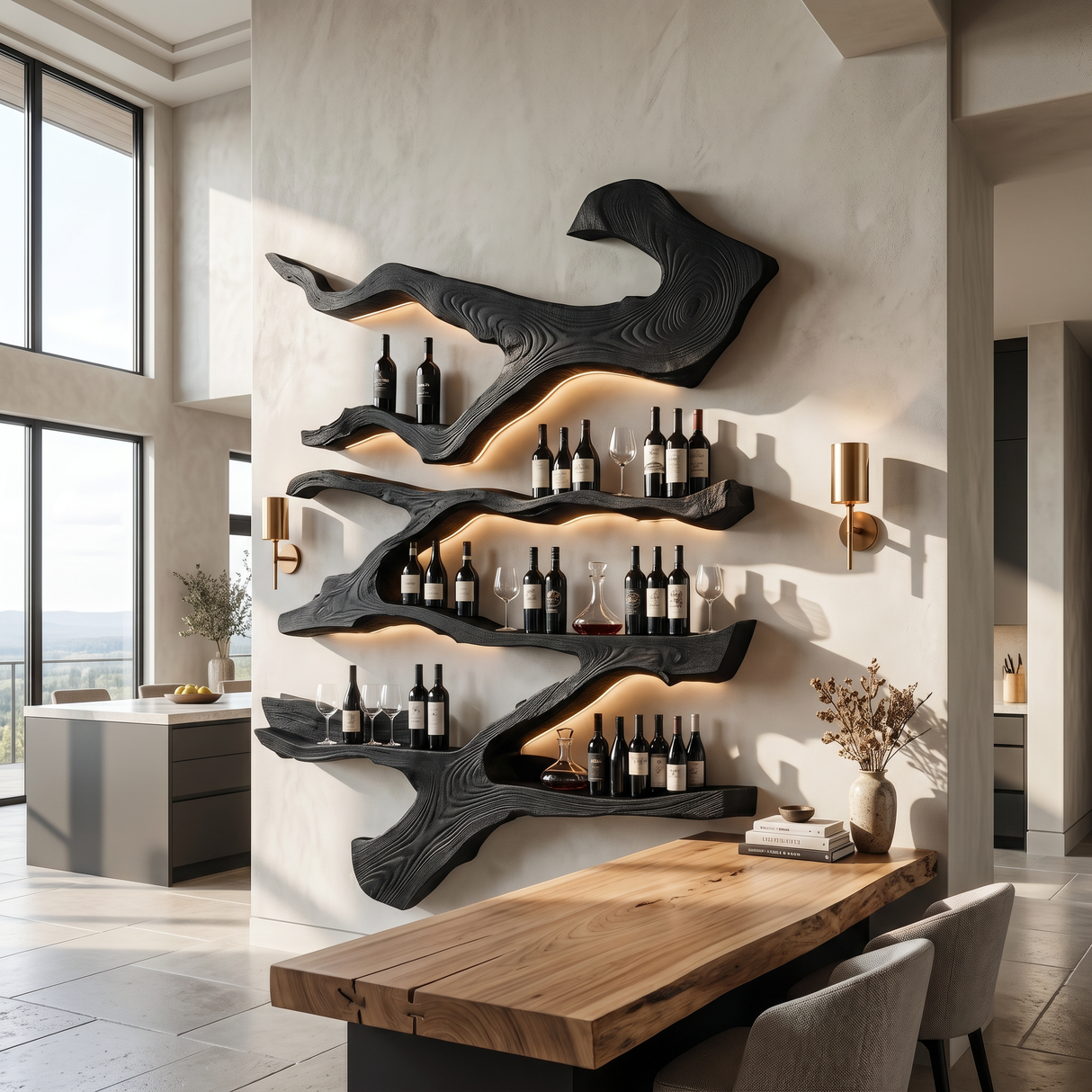 Farmhouse Wine Holder For Furniture Wine Rack Display