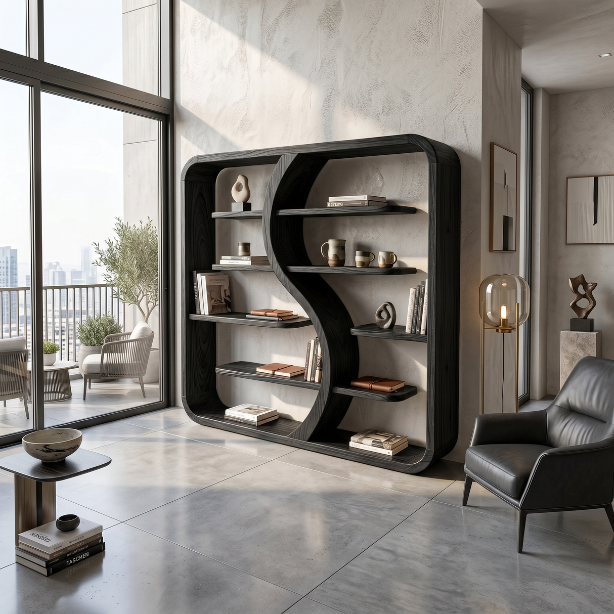 Organic Solid Wood Bookcase For Nature Inspired Homes