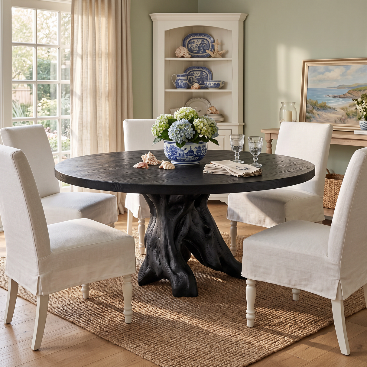 Mid Century Wood Dining Table For Kitchen Decor