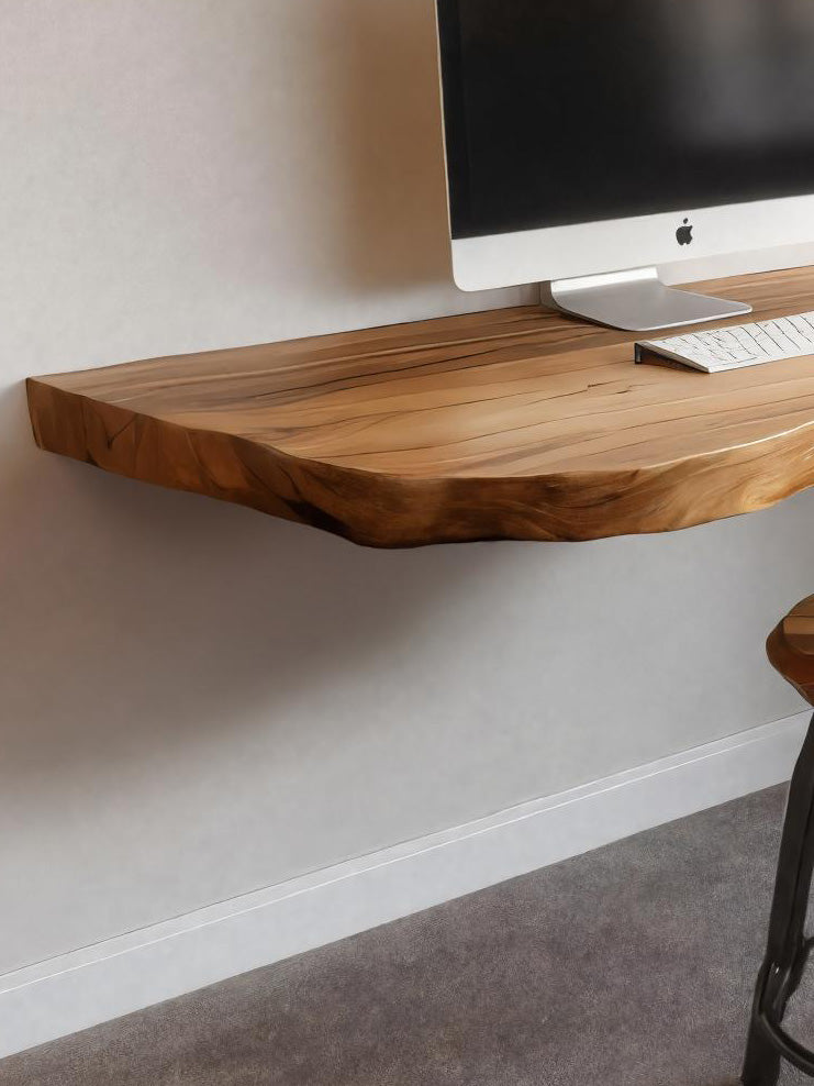 Modern Live Edge Floating Desk For Home Office