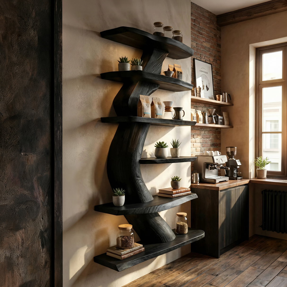 Contemporary Wall Shelf For Dining Room Storage Decor