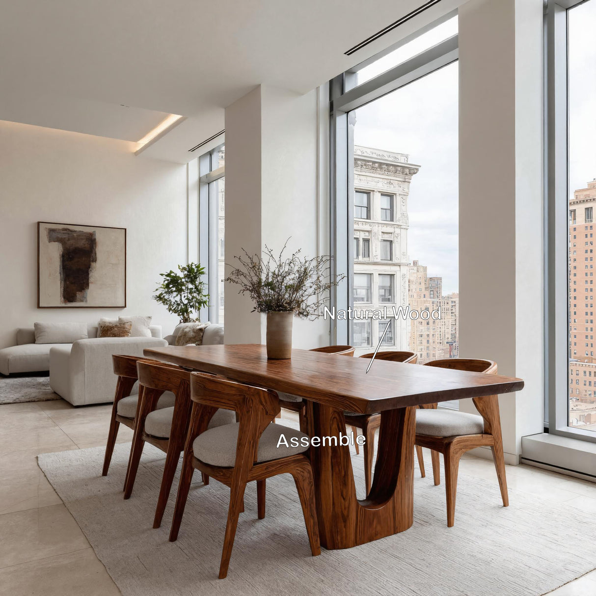 Modern Handcrafted Dining Table For Dining Room Area