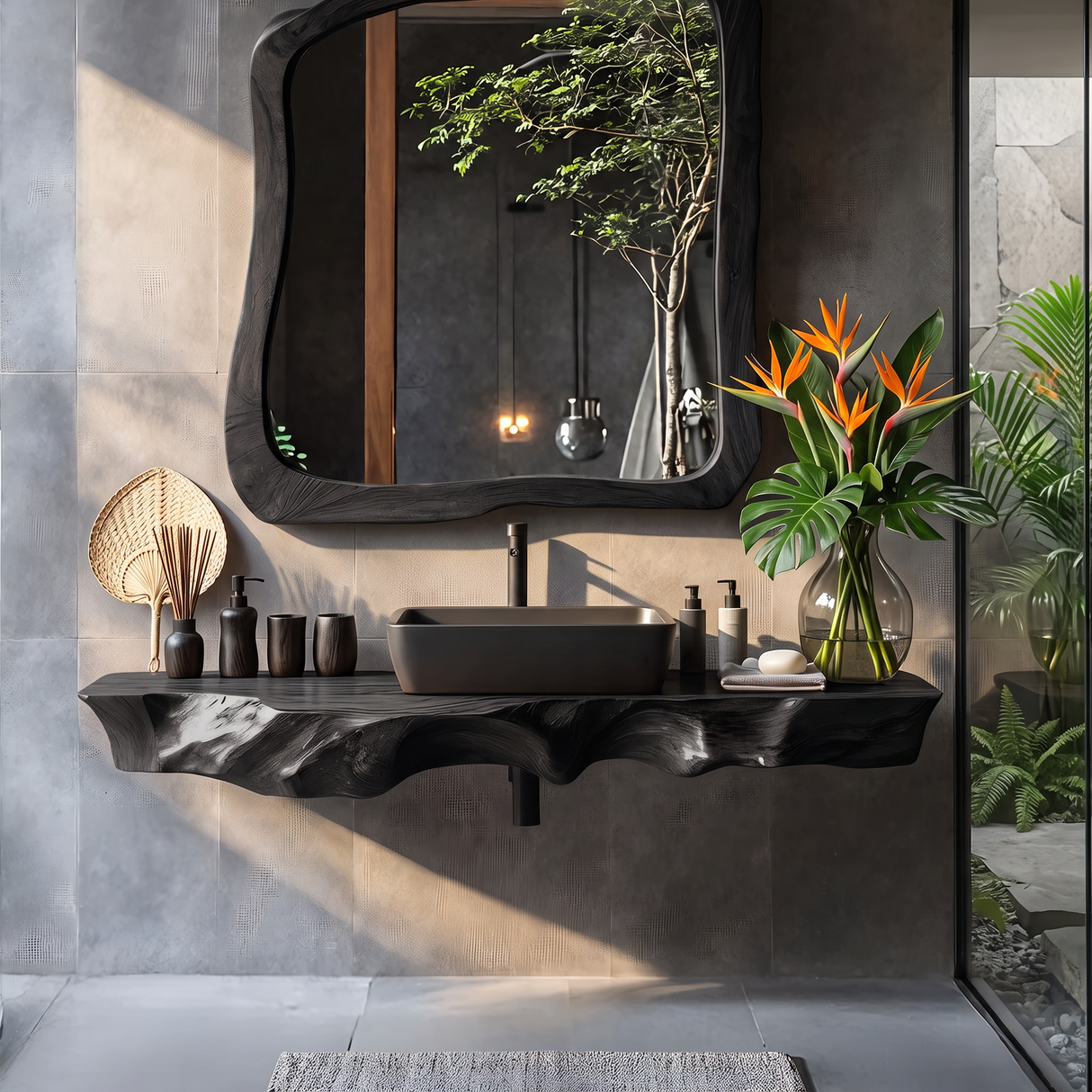 Farmhouse Solid Wood Vanity For Classic Bathroom