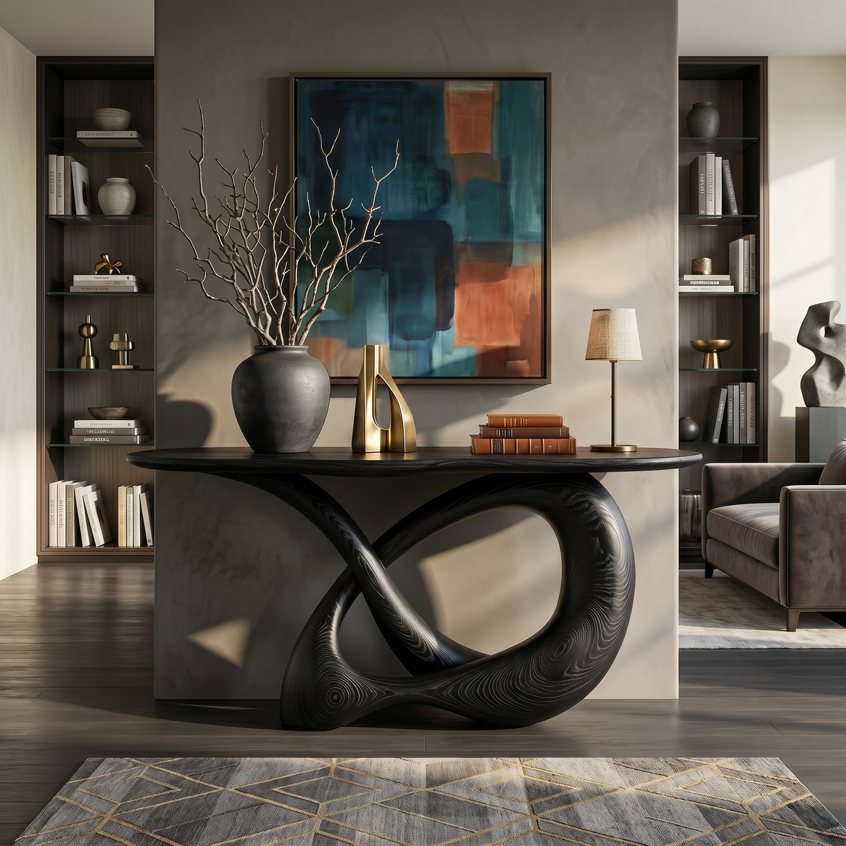 Modern Infinity Console Table Designer Interior
