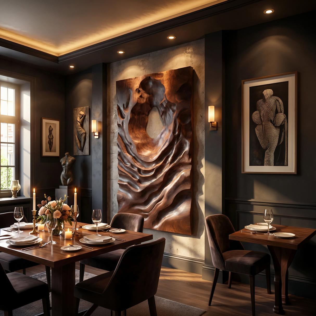 Scandinavian Embossed Wall Panel Decor For Living Room