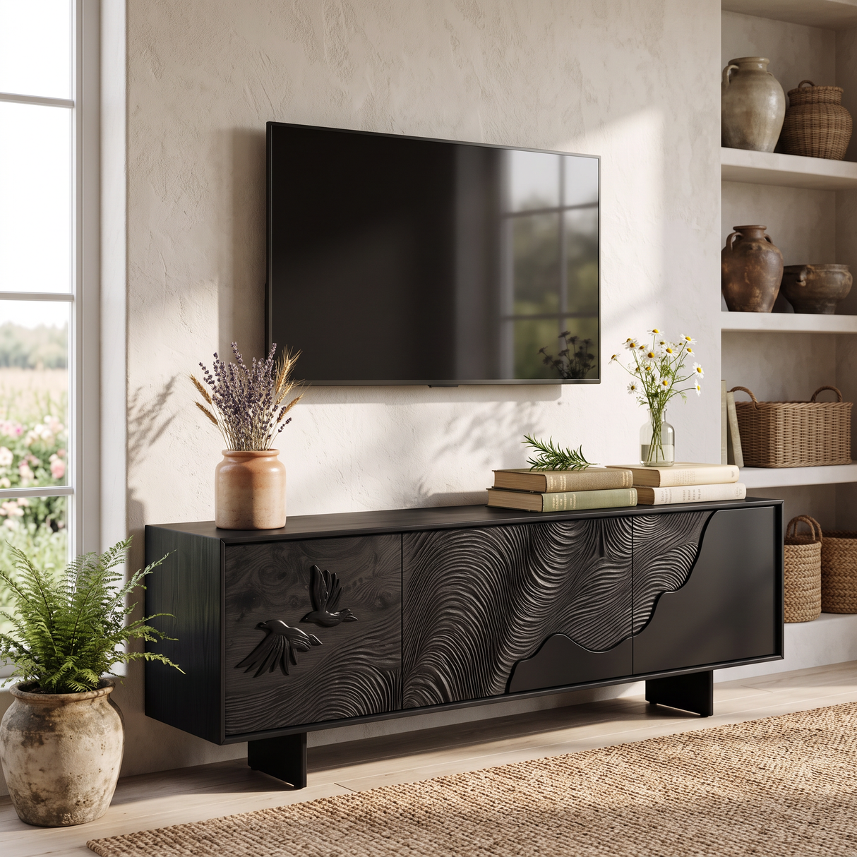 Mid Century Media Cabinet For Home Furniture
