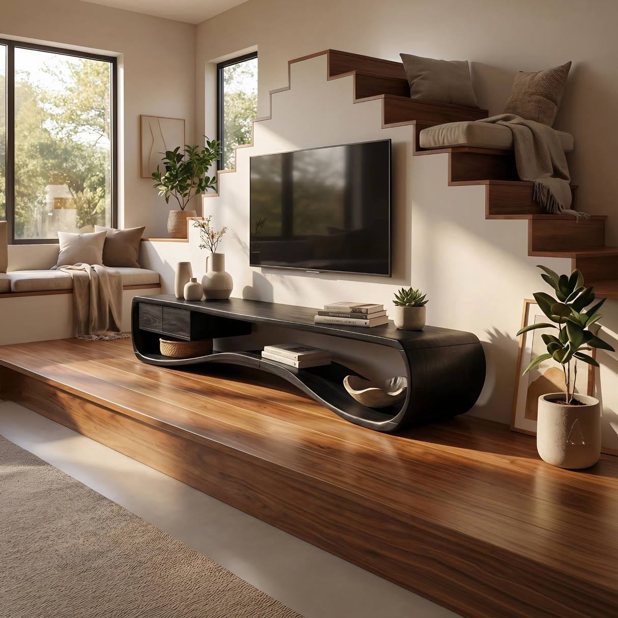 Minimalist Clean Line TV Console For Small Apartment