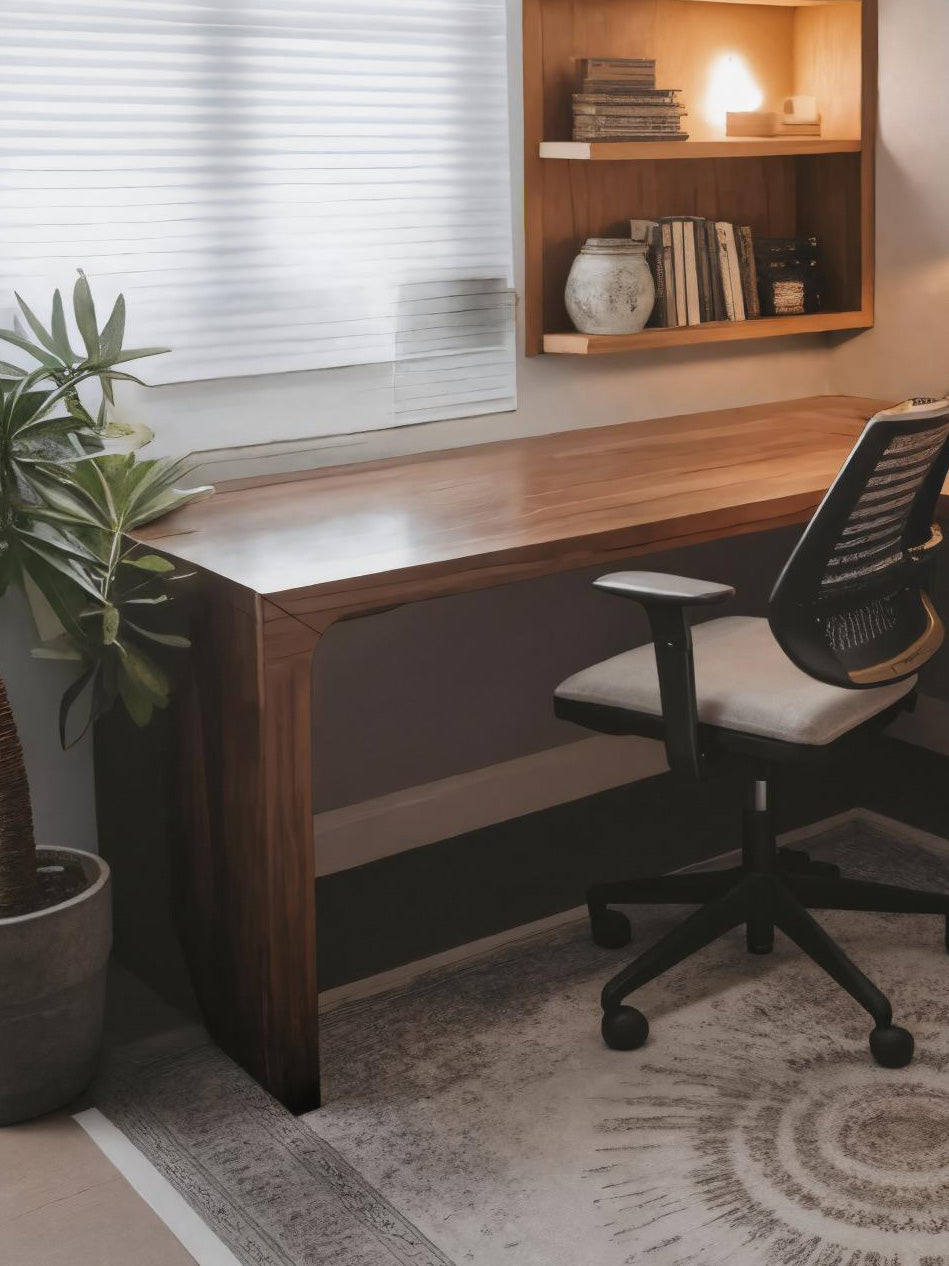 Modern L Shaped Desk with Drawers For Home Office