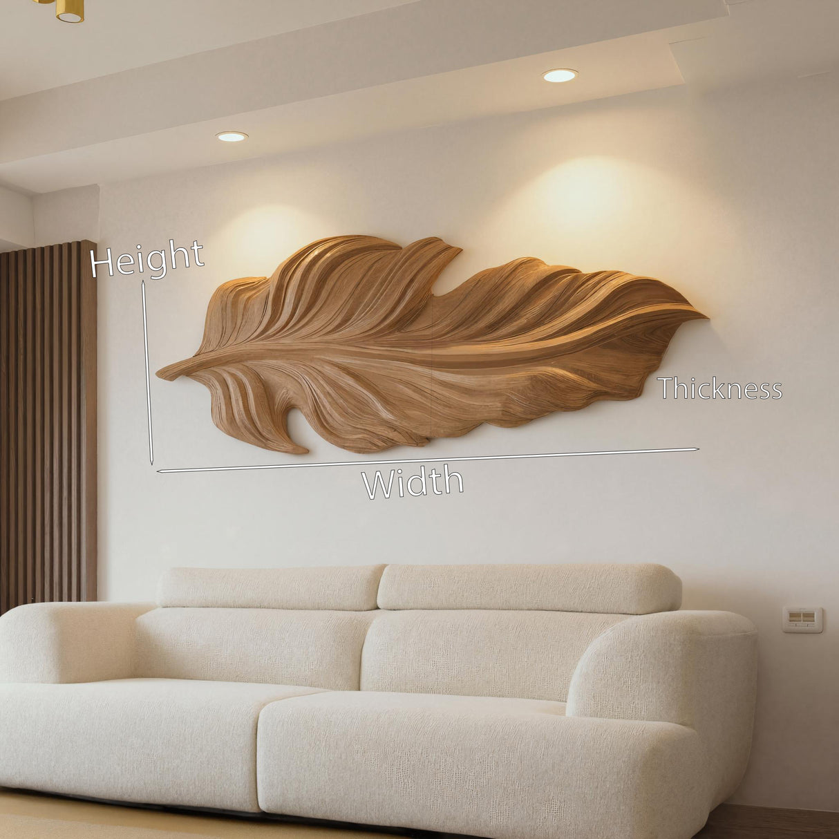 Organic Sculpture Leaf Wall Art For Living Room Or Bedroom