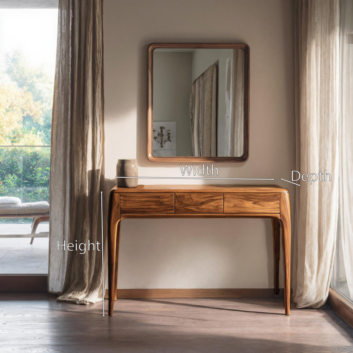 Minimalist Vanity Table With Drawers For Bedroom